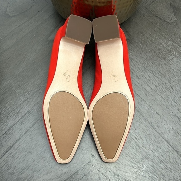 27 EDIT NATURALIZER   Florence Square Toe Pump In Poppy Suede - Picture 3 of 8